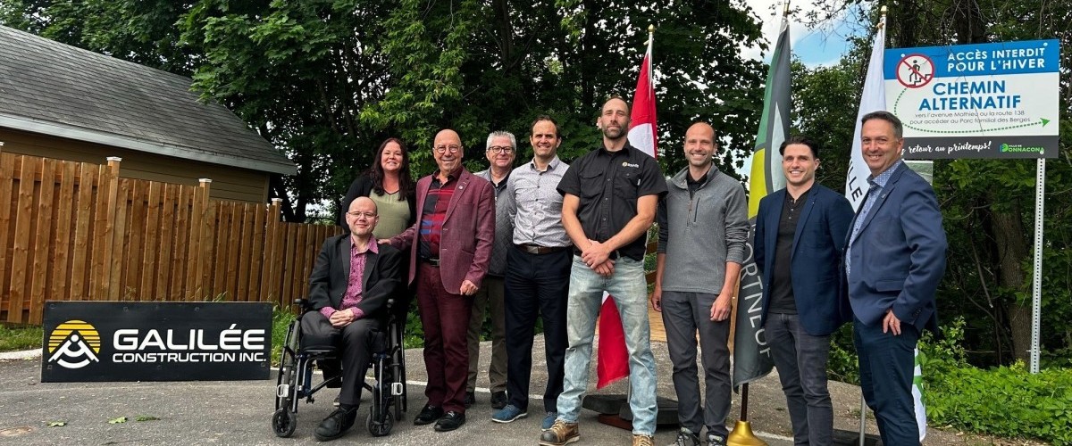 Inauguration de l'escalier de bois - Ville de Donnacona